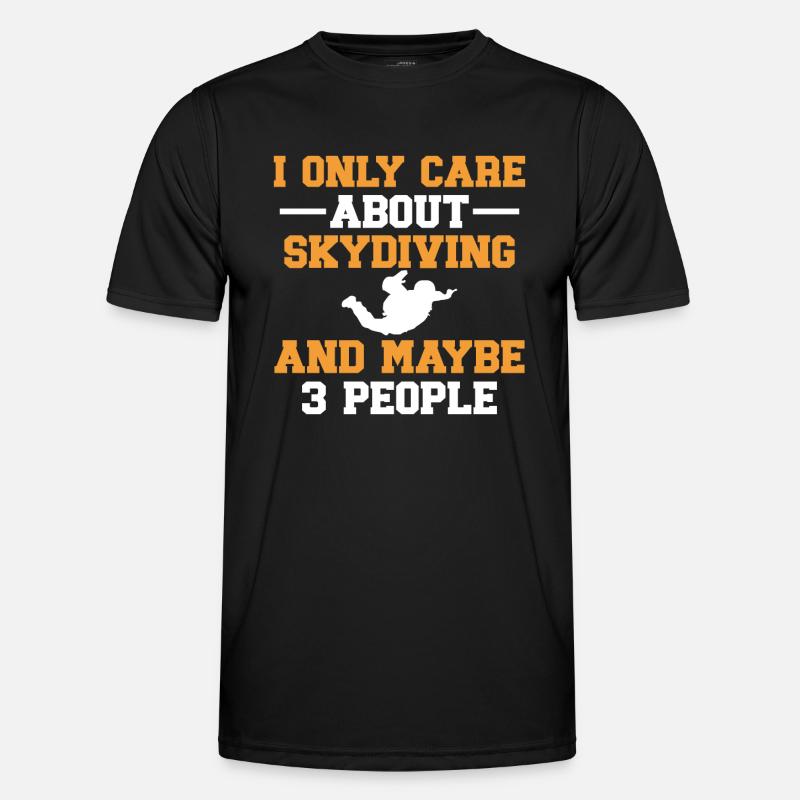 Skydiving for skydivers. - Men's Functional T-Shirt - black