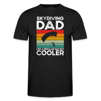 Père parachutiste. - T-shirt sport Homme - noir - Devant - AI Model Male 178 dark (178cm)