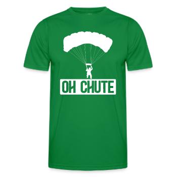 Oh Fallschirm. Fallschirmspringen Und - Männer Funktions-T-Shirt - Kelly Green - Vorne - AI Model Male 178 dark (178cm)