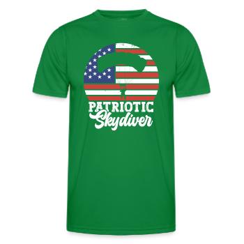 Patriotischer Fallschirmspringer. Usa - Männer Funktions-T-Shirt - Kelly Green - Vorne - AI Model Male 178 dark (178cm)