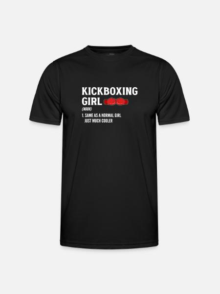 Fille de kickboxing. Kickboxeuse - T-shirt sport Homme - noir