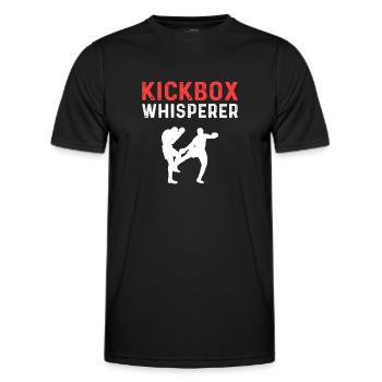 Kickbox-flüsterer. Für Kickboxer. Kickboxen - Männer Funktions-T-Shirt - Schwarz - Vorne - AI Model Male 178 dark (178cm)