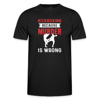 Martial-arts-kämpfer Und Kickboxer. Kickboxen - Männer Funktions-T-Shirt - Schwarz - Vorne - AI Model Male 178 dark (178cm)