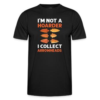 Ich Bin Kein Hamsterer. Ich Sammle Pfeilspitzen. - Männer Funktions-T-Shirt - Schwarz - Vorne - AI Model Male 178 dark (178cm)