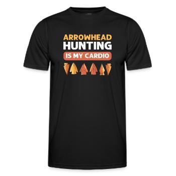 Arrowhead hunting is my heartbeat. - Men's Functional T-Shirt - black - Front - AI Model Male 178 dark (178cm)