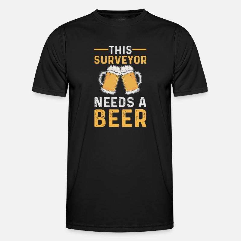 This surveyor needs a beer. Cartographer. Men's Functional T-Shirt