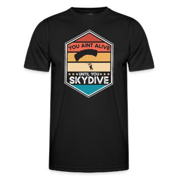 Du Bist Nicht Am Leben, Bis Du Nicht Mit Dem - Männer Funktions-T-Shirt - Schwarz - Vorne - AI Model Male 178 dark (178cm)