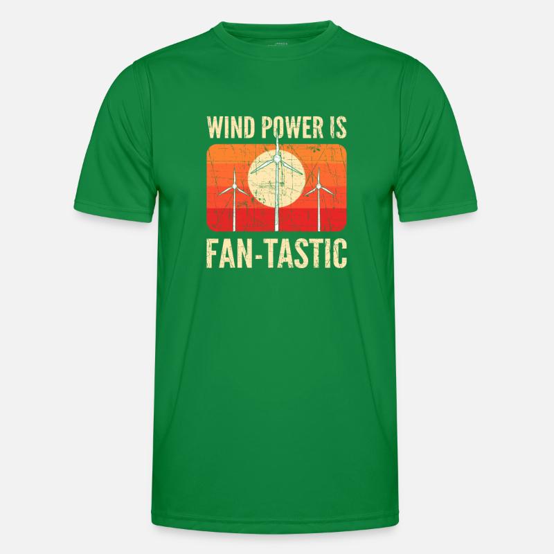 Wind energy is fantastic. Technician for Men's Functional T-Shirt