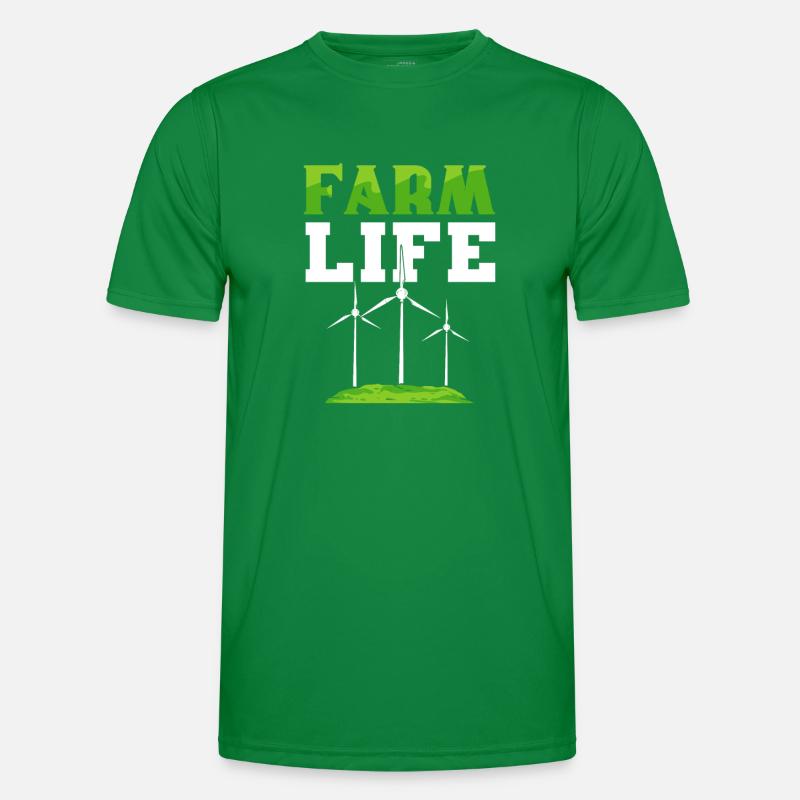 Life on the farm. Windmill operators. Men's Functional T-Shirt