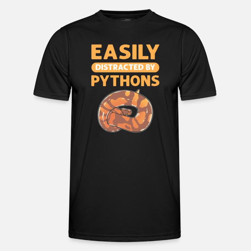 Easily distracted by pythons. Royal Men's Functional T-Shirt