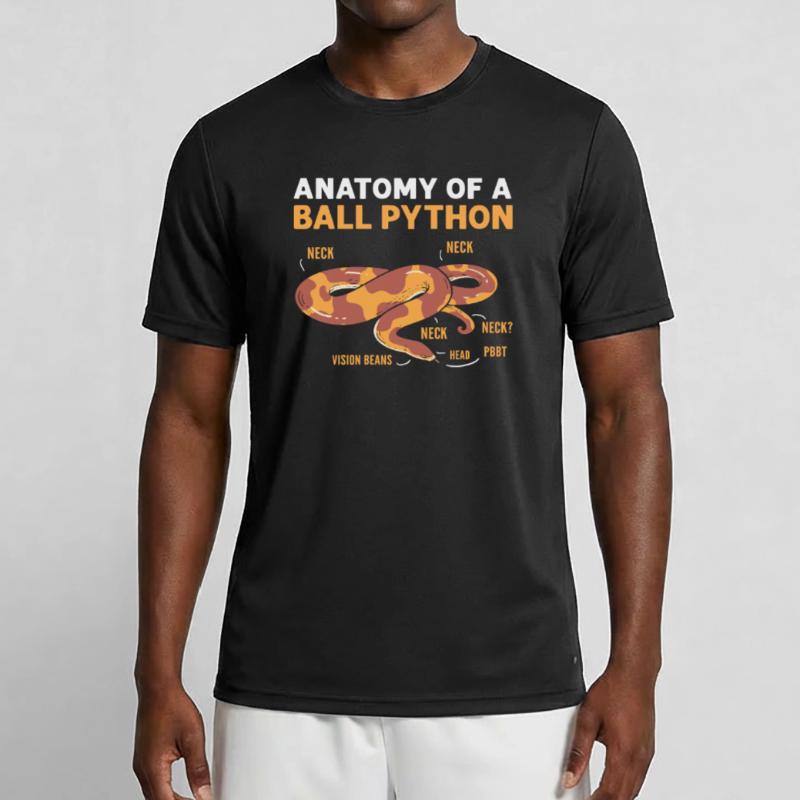 Anatomie d’un python sphérique. Python boule de banane T-shirt sport Homme