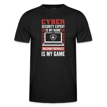 White Hat Hacker. Cyber-krieger. - Männer Funktions-T-Shirt - Schwarz - Vorne - AI Model Male 178 dark (178cm)