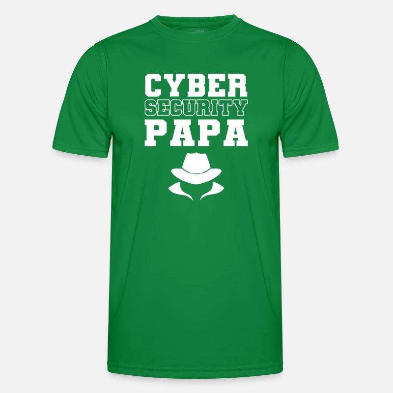 Cyber Security Papa. White Hat Hacker Cyber Männer Funktions-T-Shirt