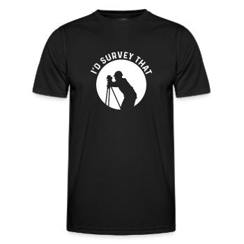 Je présomptueuse. Cartographe. - T-shirt sport Homme - noir - Devant - AI Model Male 178 dark (178cm)