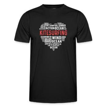 Vintage Kitesurfen Und Kiteboarding - Männer Funktions-T-Shirt - Schwarz - Vorne - AI Model Male 178 dark (178cm)