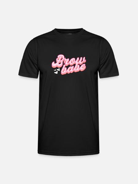 Eyebrow babe. Microblading eyebrow - Men's Functional T-Shirt - black