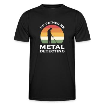Je préfère être un détective des métaux. - T-shirt sport Homme - noir - Devant - AI Model Male 178 dark (178cm)