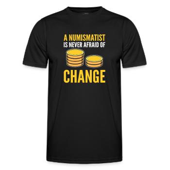 Numismatique. Pour les collectionneurs de pièces. Collecte de pièces de monnaie - T-shirt sport Homme - noir - Devant - AI Model Male 178 dark (178cm)
