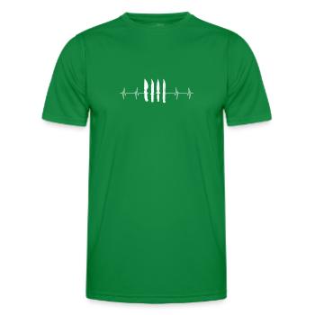 Bladesmith. Production of knives. - Men's Functional T-Shirt - kelly green - Front - AI Model Male 178 dark (178cm)