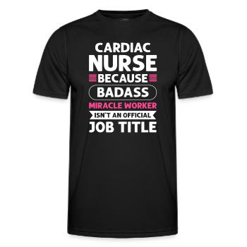 Cardiac Nurse Miracle Worker. Herzkrankenpflege - Männer Funktions-T-Shirt - Schwarz - Vorne - AI Model Male 178 dark (178cm)