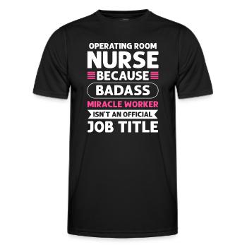 Infirmière Miracle Worker. Les soins infirmiers dans l' - T-shirt sport Homme - noir - Devant - AI Model Male 178 dark (178cm)