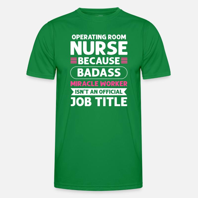Op-schwester Miracle Worker. Krankenpflege Im Männer Funktions-T-Shirt