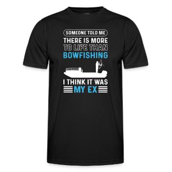 Fischfischfischfischfischfisch -Bogenjäger Fisch - Männer Funktions-T-Shirt - Schwarz - Vorne - AI Model Male 178 dark (178cm)