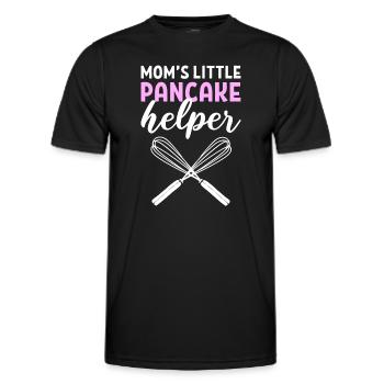 Flapjack Mamas Little Pancake Helper - Men's Functional T-Shirt - black - Front - AI Model Male 178 dark (178cm)