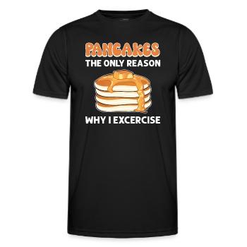 Pancakes - the only reason why I - Men's Functional T-Shirt - black - Front - AI Model Male 178 dark (178cm)