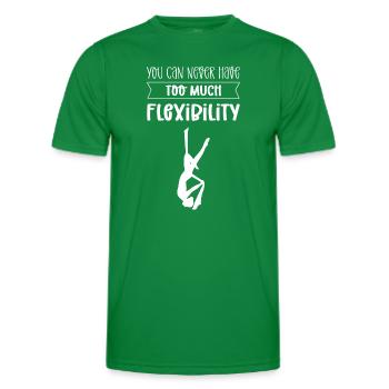 Vous n’avez jamais assez de flexibilité. Soie aérienne - T-shirt sport Homme - vert - Devant - AI Model Male 178 dark (178cm)