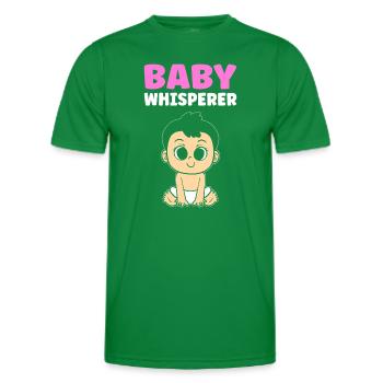 Bébé chuchotant. Assistantes maternelles de la - T-shirt sport Homme - vert - Devant - AI Model Male 178 dark (178cm)