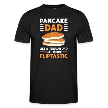 Pancakes daddy. Like a normal father, but - Men's Functional T-Shirt - black - Front - AI Model Male 178 dark (178cm)