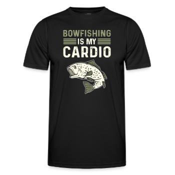 Bowfishing Ist Mein Cardio. Bowfisherman - Männer Funktions-T-Shirt - Schwarz - Vorne - AI Model Male 178 dark (178cm)