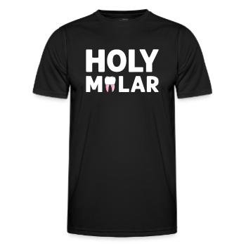 Saint Molar. Orthodontics - Men's Functional T-Shirt - black - Front - AI Model Male 178 dark (178cm)