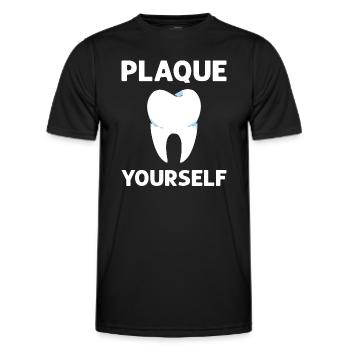 Place yourself. Orthodontics Dentures - Men's Functional T-Shirt - black - Front - AI Model Male 178 dark (178cm)
