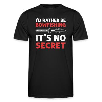Ich Würde Eher Bowfishing Sein. Es Ist Kein - Männer Funktions-T-Shirt - Schwarz - Vorne - AI Model Male 178 dark (178cm)