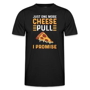 Just one more cheese pull, promised. Pizza - Men's Functional T-Shirt - black - Front - AI Model Male 178 dark (178cm)