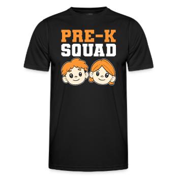 Pre-K squad. Kindergarten teacher for primary school teachers - Men's Functional T-Shirt - black - Front - AI Model Male 178 dark (178cm)