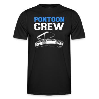 Pontoon crew for pontoon boating. - Men's Functional T-Shirt - black - Front - AI Model Male 178 dark (178cm)