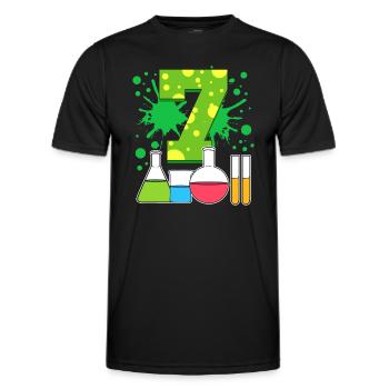7e anniversaire. 7 ans. Anniversaire du - T-shirt sport Homme - noir - Devant - AI Model Male 178 dark (178cm)