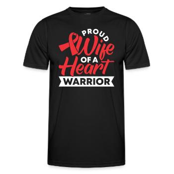 Stolze Frau Eines Herzenskriegers. Bewusstsein - Männer Funktions-T-Shirt - Schwarz - Vorne - AI Model Male 178 dark (178cm)