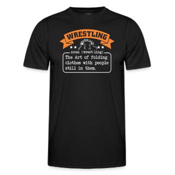 Definition of wrestling. Wrestler - Men's Functional T-Shirt - black - Front - AI Model Male 178 dark (178cm)