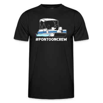 Équipage du ponton. Pontonnage nautique. Capitaine de ponton - T-shirt sport Homme - noir - Devant - AI Model Male 178 dark (178cm)