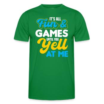 Tout est amusant - T-shirt sport Homme - vert - Devant - AI Model Male 178 dark (178cm)