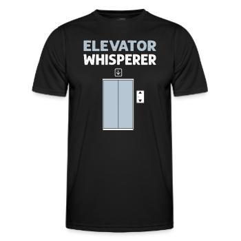 Elevator whisperer. Elevator mechanic elevators - Men's Functional T-Shirt - black - Front - AI Model Male 178 dark (178cm)