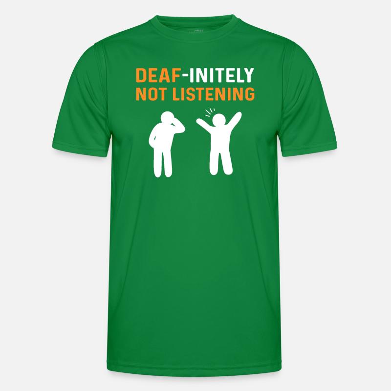 Décidément pas écouter. Langage de signalisation manuelle Asl T-shirt sport Homme