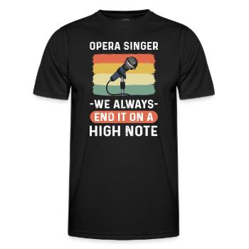 Opernsänger - Wir Beenden Es Immer Mit Einer - Männer Funktions-T-Shirt - Schwarz - Vorne - AI Model Male 178 dark (178cm)