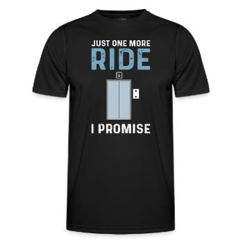 Just one more ride, I promise. - Men's Functional T-Shirt - black - Front - AI Model Male 178 dark (178cm)