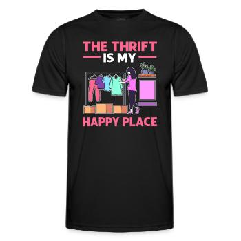 L’épargne est mon endroit heureux. - T-shirt sport Homme - noir - Devant - AI Model Male 178 dark (178cm)