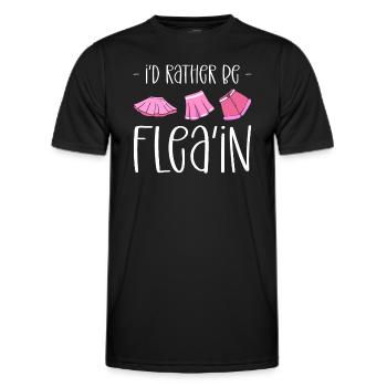 Je préfère être une puce. Activité d’épargne - T-shirt sport Homme - noir - Devant - AI Model Male 178 dark (178cm)